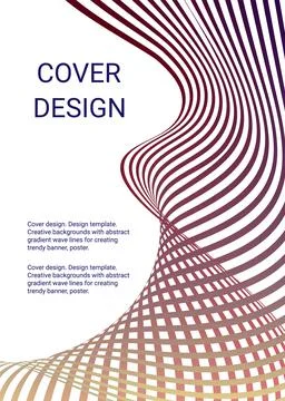 Cover design. Design template. Creative backgrounds with abstract gradient wa Stock Illustration