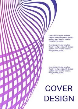 Cover design. Design template. Creative backgrounds with abstract gradient wa Illustrazione stock