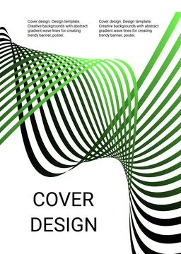 Cover design. Design template. Creative backgrounds with abstract gradient wa Stock Illustration