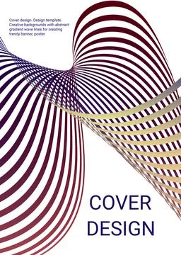 Cover design. Design template. Creative backgrounds with abstract gradient wa Illustrazione stock