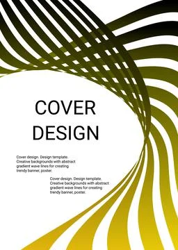 Cover design. Design template. Creative backgrounds with abstract gradient wa Stock Illustration