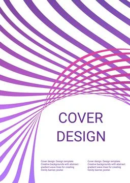 Cover design. Design template. Creative backgrounds with abstract gradient wa Stockillustratie