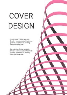 Cover design. Design template. Creative backgrounds with abstract gradient wa 库存插图
