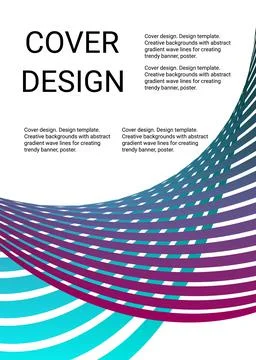 Cover design. Design template. Creative backgrounds with abstract gradient wa Stock Illustration