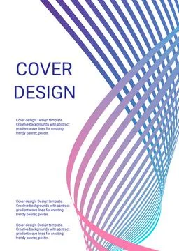 Cover design. Design template. Creative backgrounds with abstract gradient wa Stock Illustration