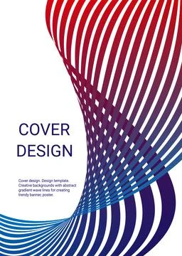 Cover design. Design template. Creative backgrounds with abstract gradient wa Stock Illustration