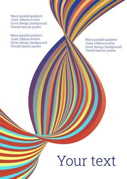 Cover design. Design template. Creative backgrounds with abstract gradient wa Stock Illustration