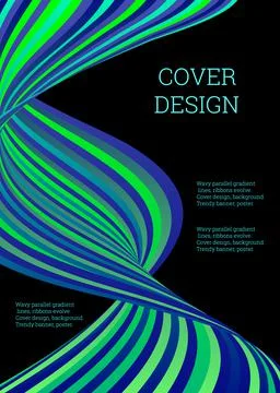 Cover design. Design template. Creative backgrounds with abstract gradient wa Stock Illustration