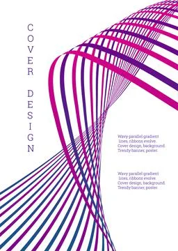 Cover design. Design template. Creative backgrounds with abstract gradient wa Stock Illustration