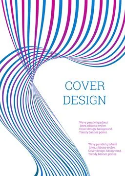 Cover design. Design template. Creative backgrounds with abstract gradient wa Stock Illustration