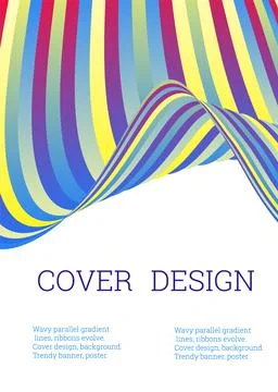 Cover design. Design template. Creative backgrounds with abstract gradient wa 库存插图