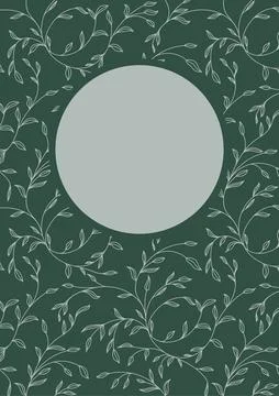Cover design with floral pattern. Universal abstract and floral templates. Sp Illustrazione stock