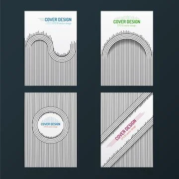 Cover design geometric lines Illustrazione stock