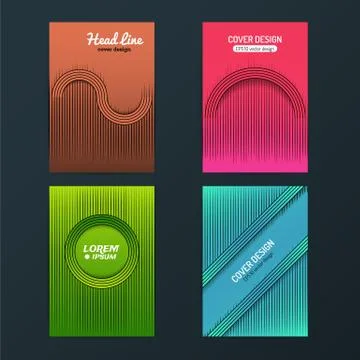 Cover design geometric lines Stock Illustration