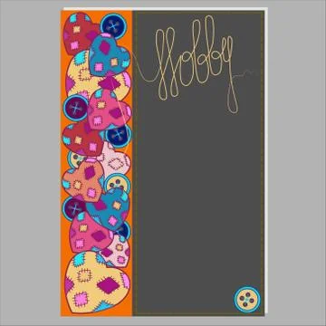 Cover design for notepad, notebook, diary, album, book, package for hobby sti Stock Illustration