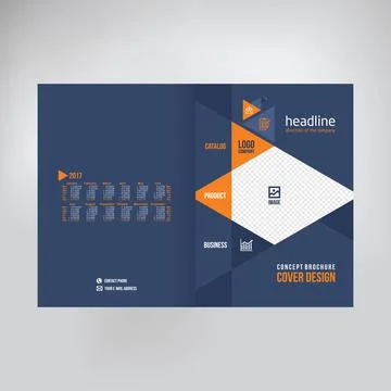 Cover design for product presentation, creative layout of booklet cover, cata Stock Illustration