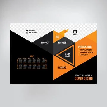Cover design for product presentation, creative layout of booklet cover, cata Stock Illustration
