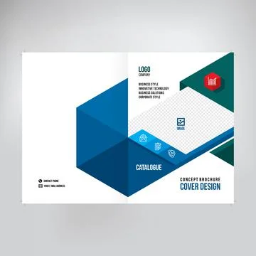 Cover design for product presentation, creative layout of booklet cover, cata Stock Illustration