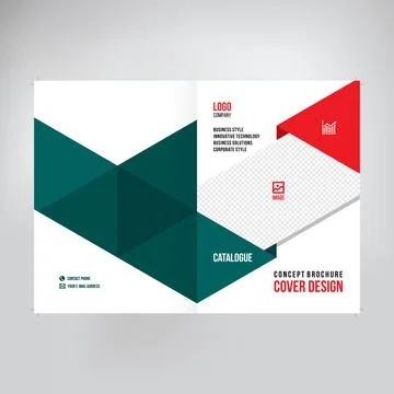 Cover design for product presentation, creative layout of booklet cover, cata Stock Illustration