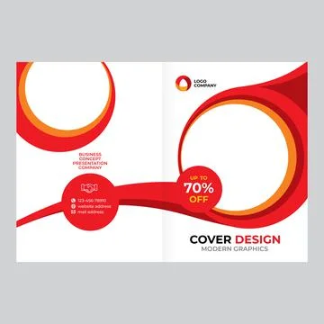 Cover design for product presentation, creative layout of booklet cover, cata Stock-Illustration