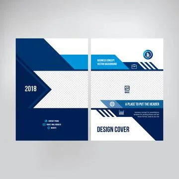 Cover design for product presentation, creative layout of booklet cover, cata Stock Illustration