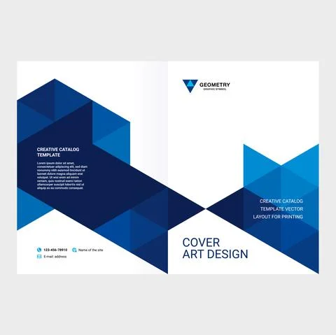 Cover design for product presentation, creative layout of booklet cover, cata Stock Illustration