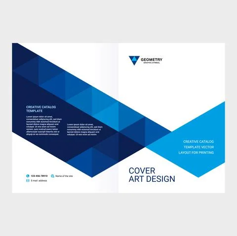 Cover design for product presentation, creative layout of booklet cover, cata Stock Illustration