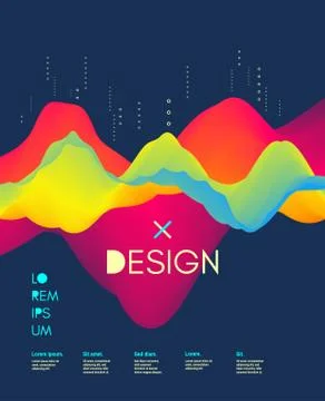 Cover design template. Abstract background with color gradient. Stock Illustration