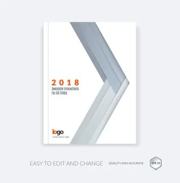 Cover design template with arrow in material style 스톡 일러스트