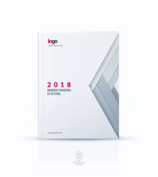 Cover design template with arrow in material style 스톡 일러스트