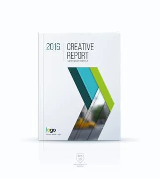 Cover design template with arrow in material style 스톡 일러스트