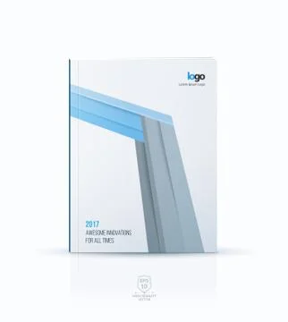 Cover design template with arrow in material style Stock Illustration