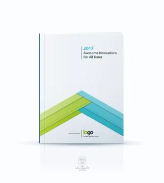 Cover design template with arrow in material style Stockillustratie