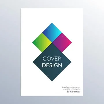 Cover design template. Brochure layout for commercial or business report Illustrazione stock