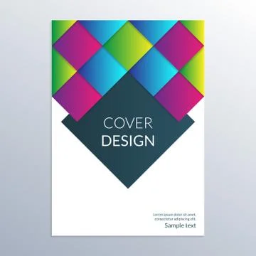 Cover design template. Brochure layout for commercial or business report Stock Illustration