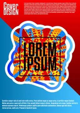 Cover design template with comic book elements, abstract comics background, m Stock Illustration