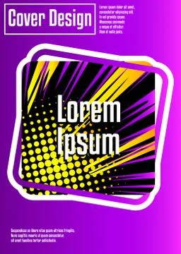 Cover design template with comic book elements, abstract comics background, m Stockillustratie