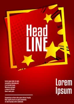 Cover design template with comic book elements, abstract comics background, m Stockillustratie