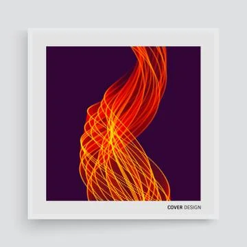 Cover design template. Flame fire background for design and presentation. Stock Illustration