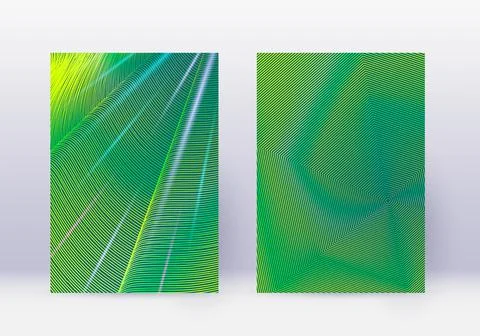 Cover design template set. Abstract lines modern b Stock Illustration