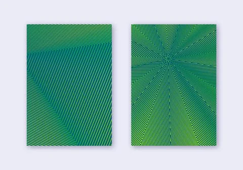 Cover design template set. Abstract lines modern b Stock Illustration