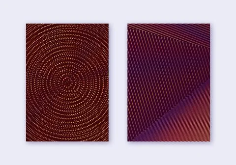 Cover design template set. Abstract lines modern b Illustrazione stock