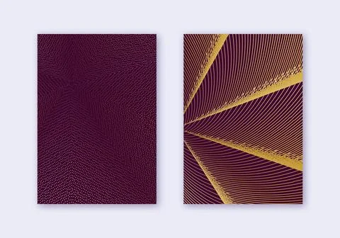 Cover design template set. Abstract lines modern b Illustrazione stock