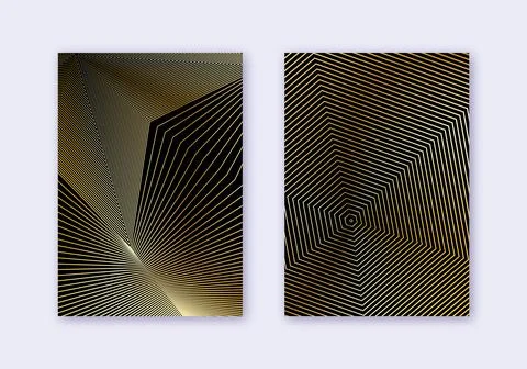 Cover design template set. Abstract lines modern b 스톡 일러스트