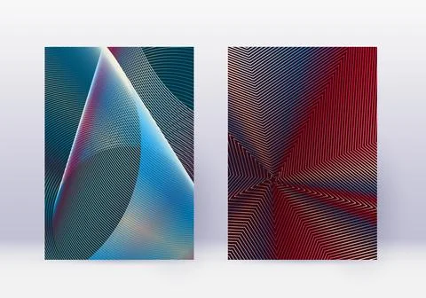 Cover design template set. Abstract lines modern b 스톡 일러스트