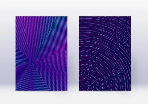 Cover design template set. Abstract lines modern b Stock Illustration