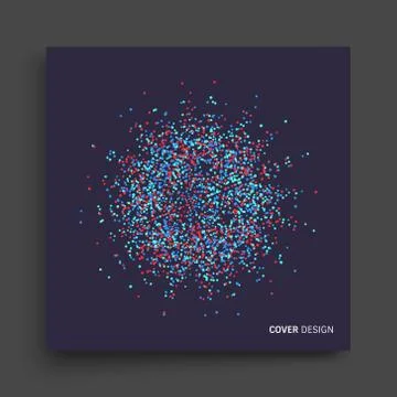 Cover design template. Sphere. 3d abstract composition. Stock Illustration