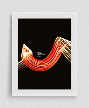 Cover design template. Wavy background with motion effect. Stock Illustration
