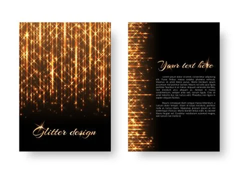 Cover with falling lights Stock Illustration