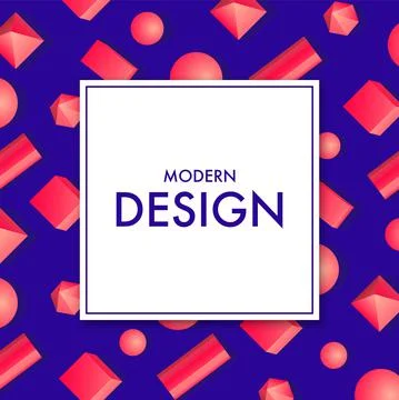 Cover with flat geometric pattern. Stock Illustration